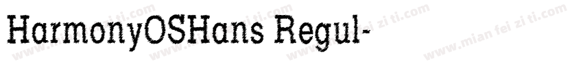 HarmonyOSHans Regul字体转换